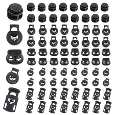 150Pcs Cord Locks, Plastic Cord Lock for Drawstrings, Shoelace Locks Spring T...