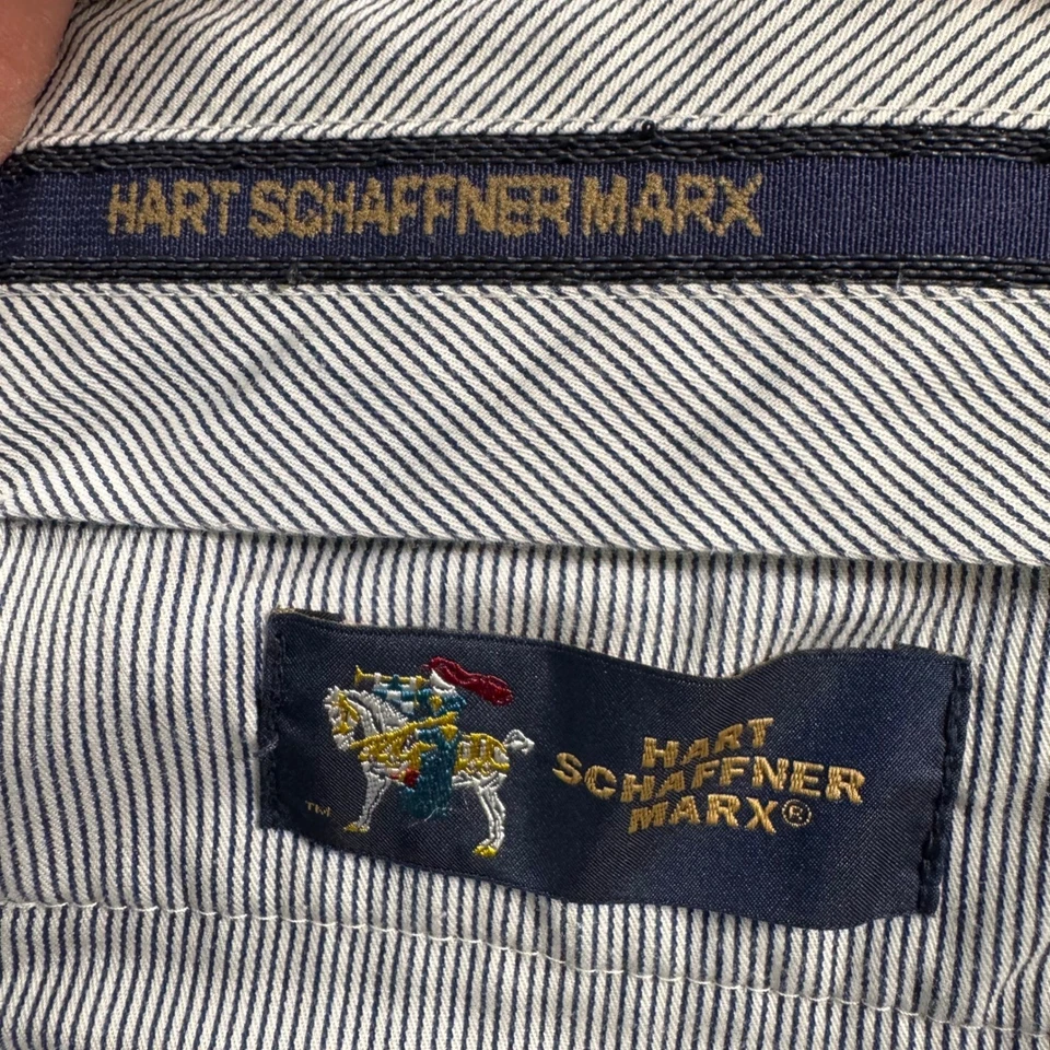 Pantalones de vestir Hart Schaffner Marx para hombre 40R gris lana plisada pantalones delanteros Foto 3 de 4