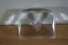 Vtg Steuben Signed Crystal Lidded Cigarette Candy Trinket Glass Box Eagle