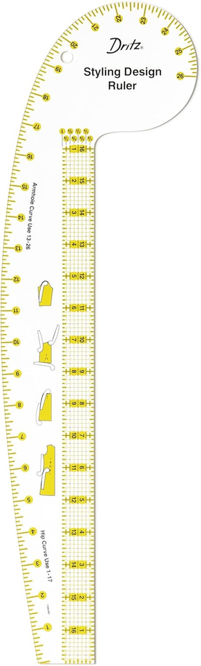 Design Ruler Trio with Styling Design, Curve & Hip Curve Rulers for ...