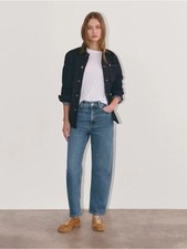 Everlane Women's Way-High Jean Medium Washed Blue button fly Size 30 NWT