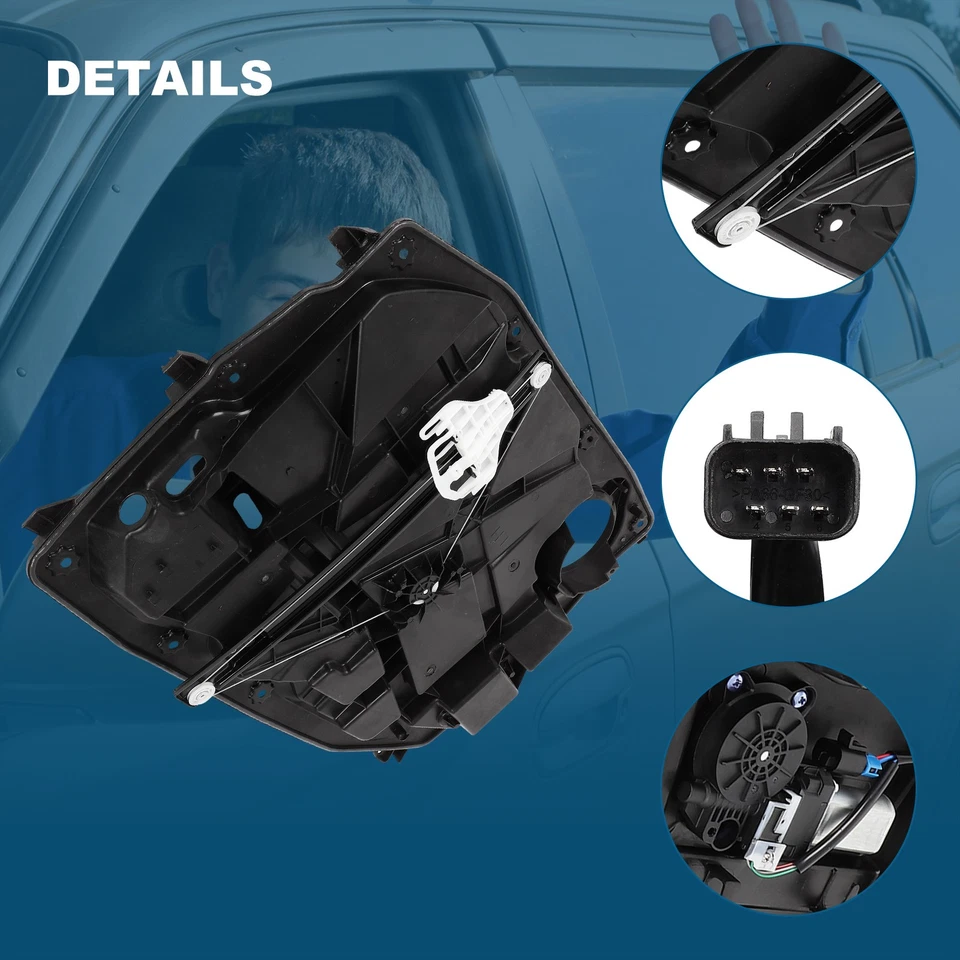 For 2008-2013 Jeep Liberty Power Window Regulator with 6 Pins Motor Front Left - Image 4 of 4