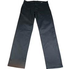 Calvin Klein Trousers Mens W32 L34 (33) Black Cotton Blend Straight Leg