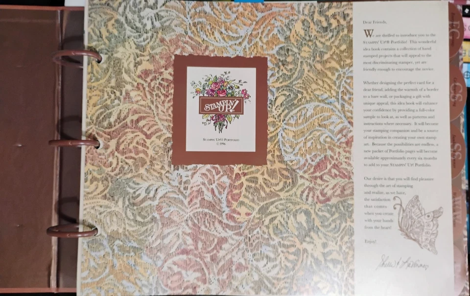 Stampin  Up! VINTAGE Portfolio Idea Books 1996 Retired Collectible EXC CONDITION - Image 2 of 4