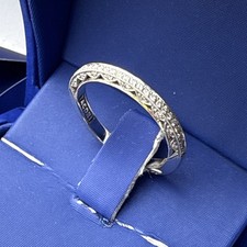 Tacori 18k White Gold Diamond Band 0.22 TW Size 7