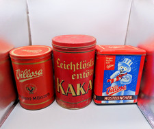 #SE4999# Konvolut antike Deckeldosen Kakao Blechdose um 1900 *Schaust&uuml;ck*
