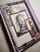 THE MAGIC WITCH XL Handmade Junk Journal Grimoire Spellbook 96 pg Lovely Images