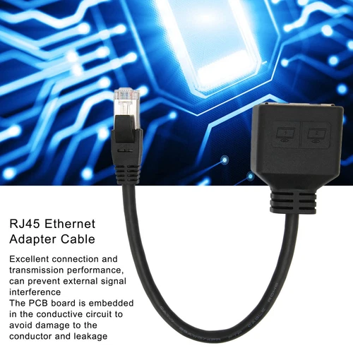 Rj45 Ethernet Adapter Cable Extension 1 To 2 Port Excellent Connection Tra SPC