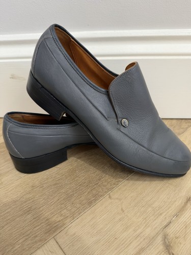 Loake, Scarpe vintage Loake 6,5 "Henley" pelle grigia fodera Qtr made in England