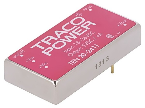 Ten 20-2411 Wandler: Dc/Dc 20W Ueing: 18-36VDC Uausg: 5VDC Iausg: 4A Ten 20 Trac-image