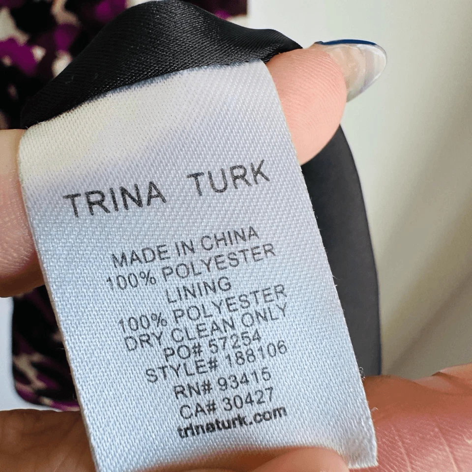 Trina Turk Multicolor Estampado Animal Halter Top Cadena Dorada Correas Talla Pequeña Foto 4 de 4