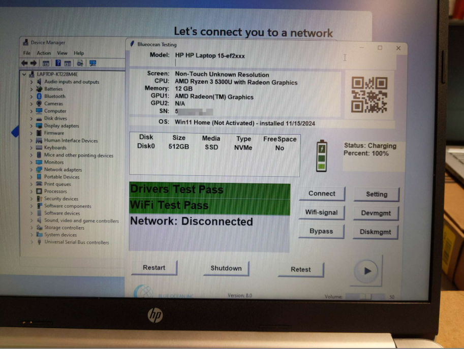 HP Laptop AMD Ryzen 5300U Processor 12GB RAM 512GB SSD