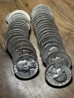 Roll Of 40 Washington 1940s-1960s PDS Silver Quarters