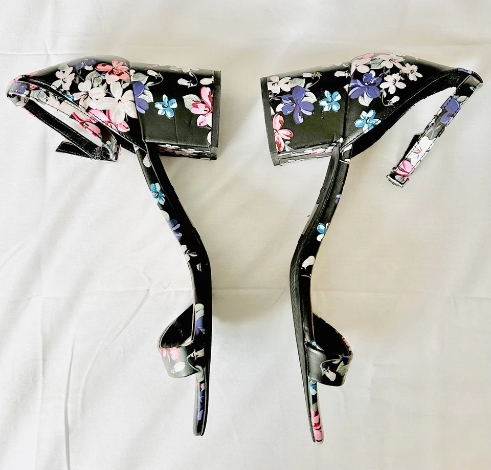 Call It Spring Mujer Talla 11 M Vegano Floral Correa al Tobillo Tacones Bloque Foto 3 de 4