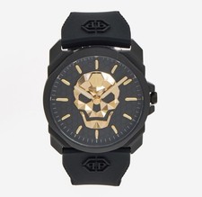 Philipp Plein Men's Watch Analog Quartz THE $KULL KING Black PWLAA0322 Silicone