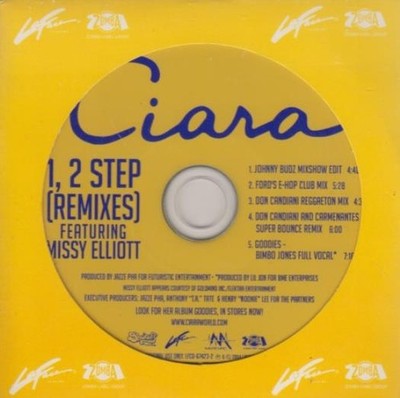 Ciara: 1, 2 Step: Remixes 5-Track PROMO MUSIC AUDIO CD Missy Elliott R&B dance