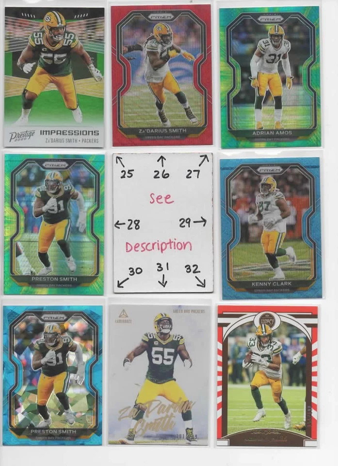 GREEN BAY PACKERS Serial #'d Rookies Jerseys Autos Adams Favre Jones Cobb Driver - Image 4 of 4