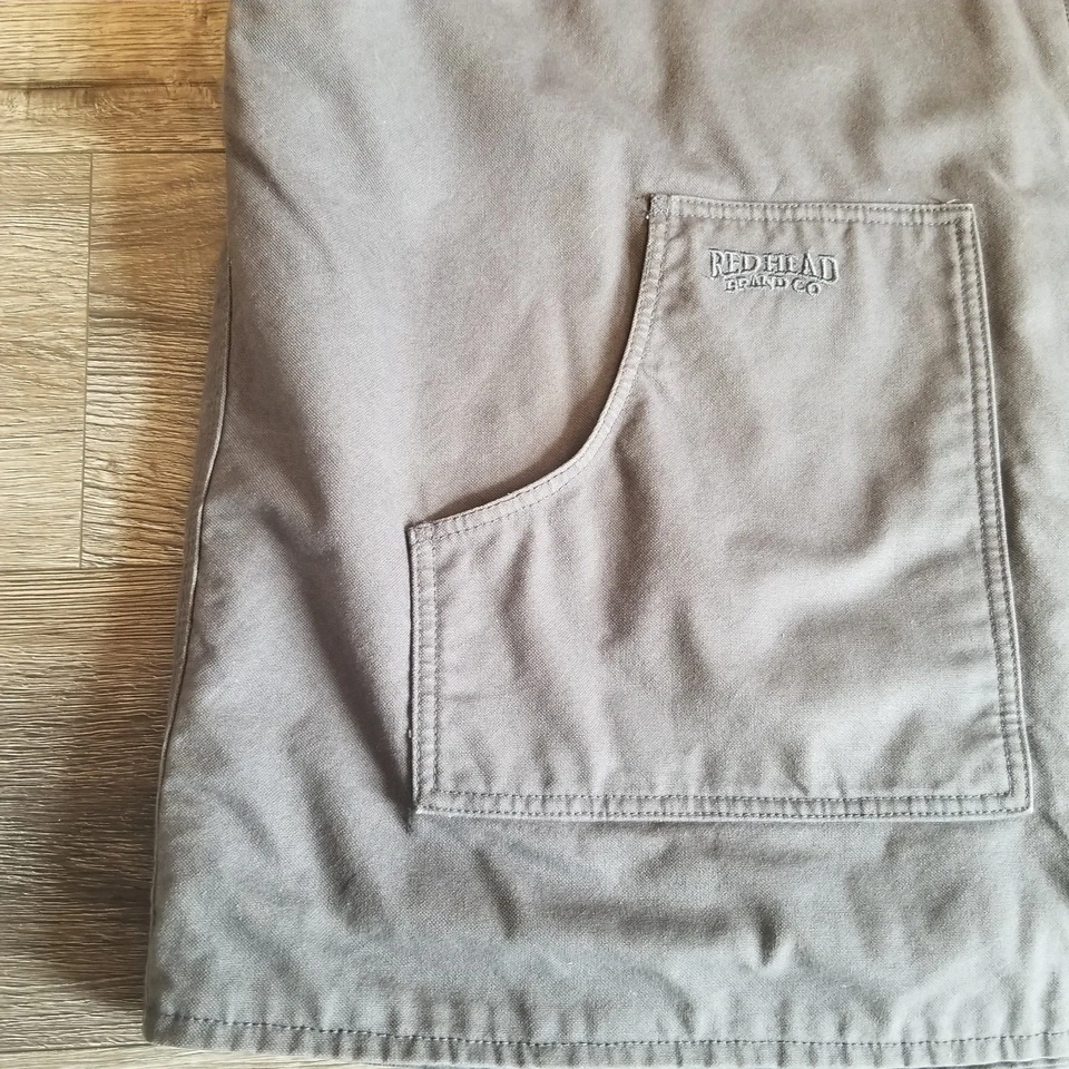 Chaleco Red Head Brand Co. Para Hombres Pato Lona Forrado de Vellón Clima Frío Gris Oscuro... Foto 4 de 4