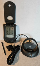 VTG Palm M105 Handheld PDA Organizer w/ HotSync Interface Cradle. Powers On 