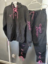 Custom Hoodie And Sweatpants Size Small Black And Pink
