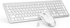 Wireless Keyboard and Mouse Combo - Full Size Slim Thin Wireless Keyboard Mouse