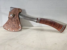 Vintage Estwing Sportsman’s Axe Hatchet  With Leather Sheath U.S.A.  13"