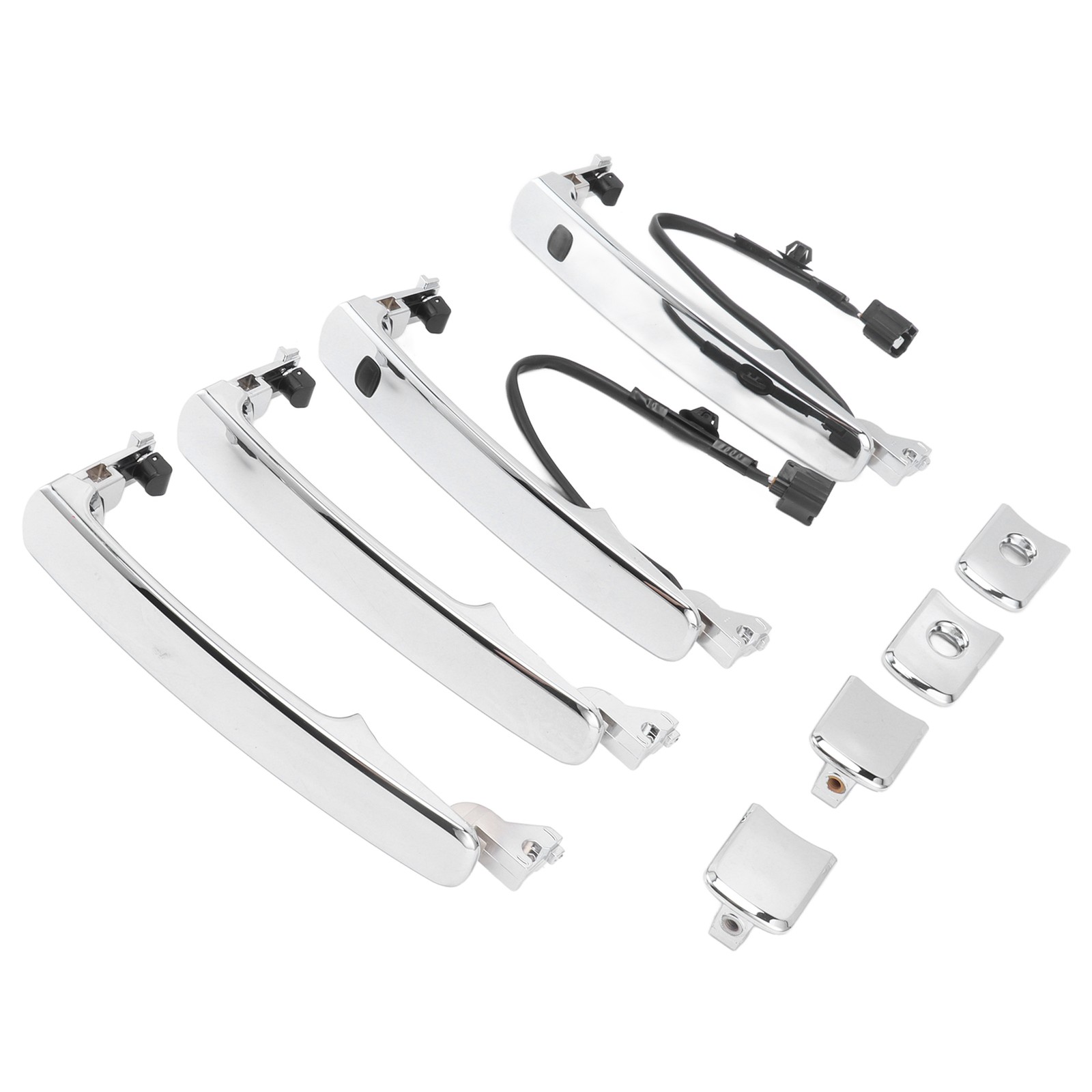 ⁺4pcs Car Outside Door Handle Set 80640‑CA012 ABS Silver For Rogue Murano.