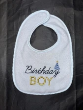 HB One Size “Birthday Boy” Infant Baby Food Bib