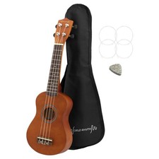 Soprano Ukulele by World Rhythm – Soprano Uke and Gig Bag with Natural Finish