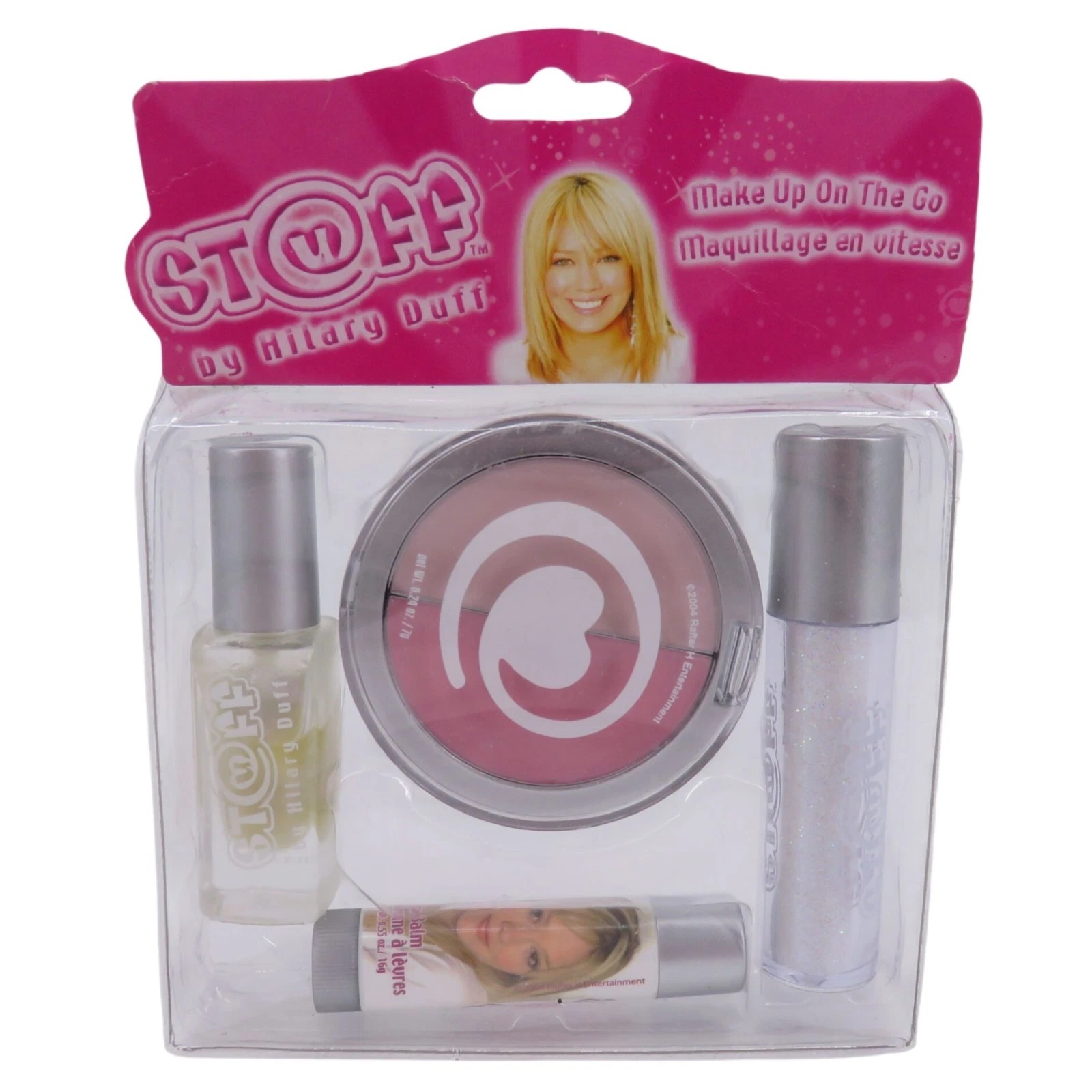 Y2K Stuff by Hilary Duff Makeup On the Go Kit Shimmer Balm Lip Gloss Polish NEW