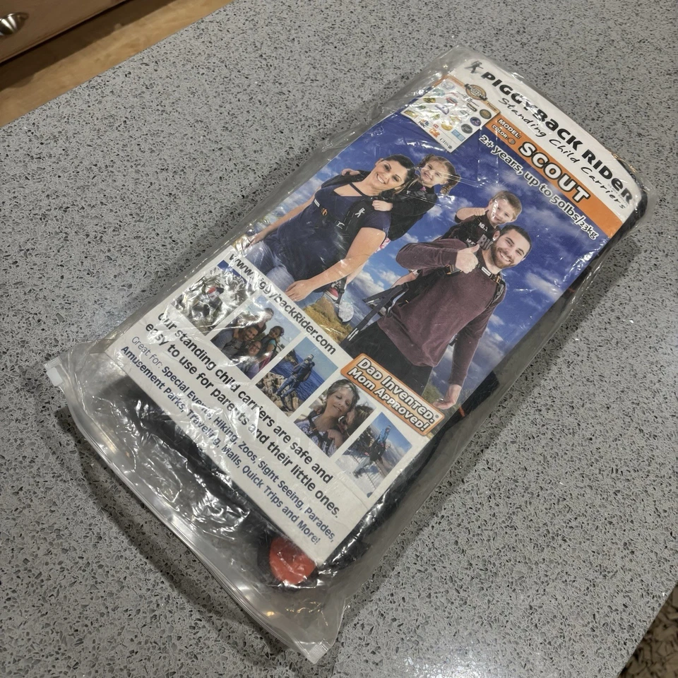 New Piggyback Rider Scout Standing Child Toddler Carrier Backpack Orange, Gift - Image 2 of 4