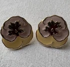Vintage Clip-On Earrings Lot 5 Pairs Carolee Enamel Floral West Germany Beaded ✨