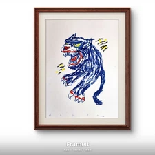 Aleph Original Art Werewolf 2 14x11 Neo Expressionism Artwork on Gallery Paper