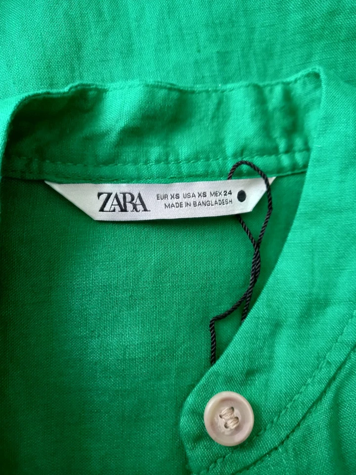 ZARA Kleid Damen Leinenkleid gr.XS gebrauch (wie neu) - Bild 3 von 4