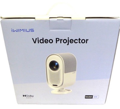 WIMIUS HOME THEATER PROJECTOR WITH DOLBY AUDIO 4K SUPPORTED WIFI6 - WHITE new