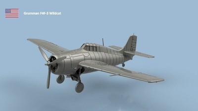 L'Arsenal Models 1/700 GRUMMAN F4F-3 WILDCAT 3D Printed Set