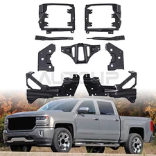 Front Bumper Support Mount Bracket Set For Chevrolet Silverado 1500 2016-2018