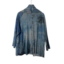 NWOT 3 Potato Tunic Art to Wear Artsy Lagenlook Turtleneck Fuzzy Top M L