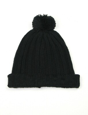 Wollmütze für Herren - schwarz Bommelmütze warm Winter Bommel Strickmütze von Lovarzi