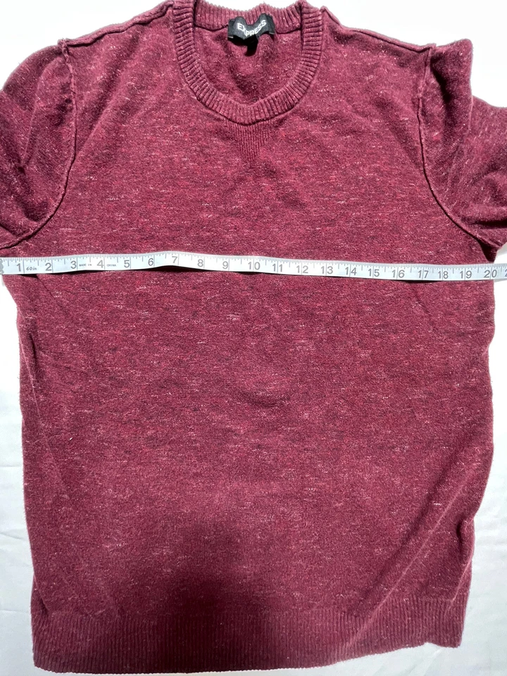 Express Maroon Color Round Neck Sweatshirt Size M #B-780 - Image 3 of 4