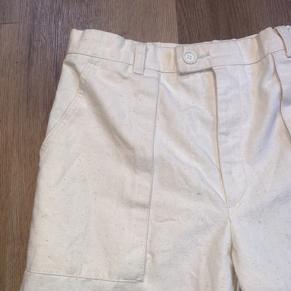 Винтажный 60-х 70-х годов Bell низ брюки расклешенный ноги холст диско хиппи мод мужской 32 31 - Изображение 3 из 4