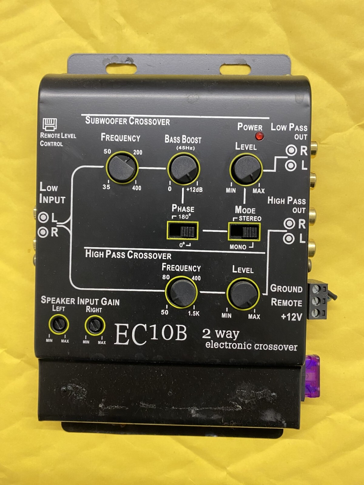 Subwoofer Crossover EC10B 2Way Electronic Crossover Subwoofer Level