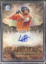 2024 Bowman Chrome LUIS BAEZ Gladiators of the Diamond Refractor AUTO #'d /99