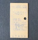 Ancien ticket Paris Métro 1925 CADET Métropolitain Railway Tickets 11