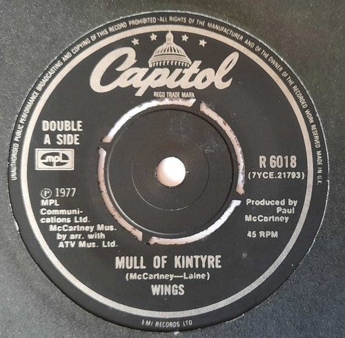Paul McCartney & Wings-Mull Of Kintyre/Girls School 7 Zoll UK Capitol Records 1977