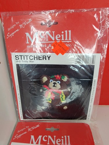 6 Vintage Suzanne McNeill Needlework & Crafts Christmas Santa Candy Stockings - Picture 7 of 7