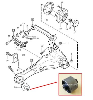 FOR VOLVO S40 V40 1x REAR LOWER BEAM TRAILING SUSPENSION ARM SUBFRAME ...
