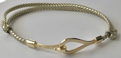Vntg Anne Klein Gold Metallic Braided Buckle Belt | eBay