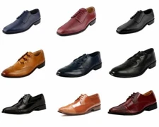 LIBERTYZENO Mens Genuine Leather animal print Business Formal Oxford Dress Shoes