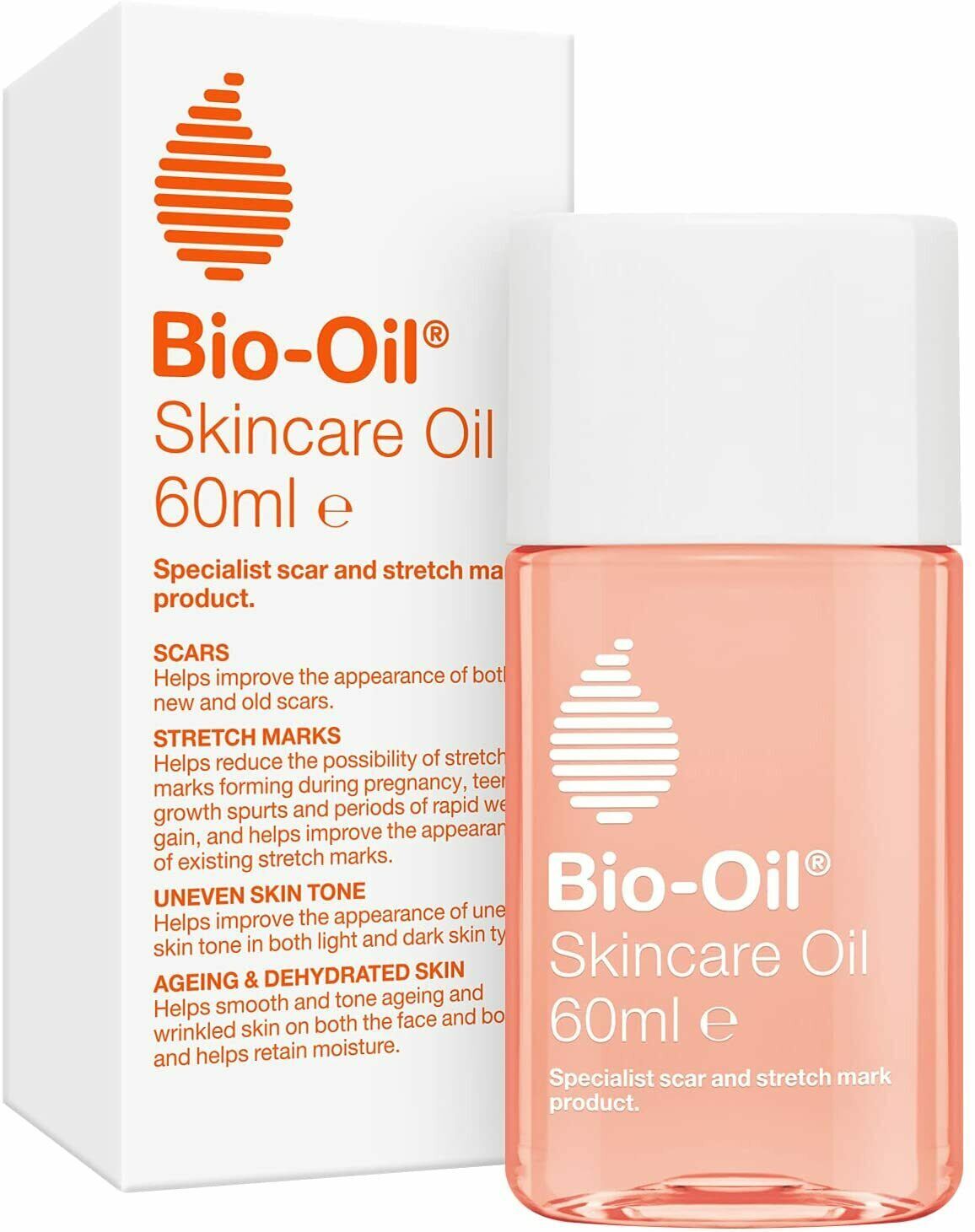 Bio-Oil Skincare Oil 60ML - For Scars Stretch Marks Uneven Skin Tone, New